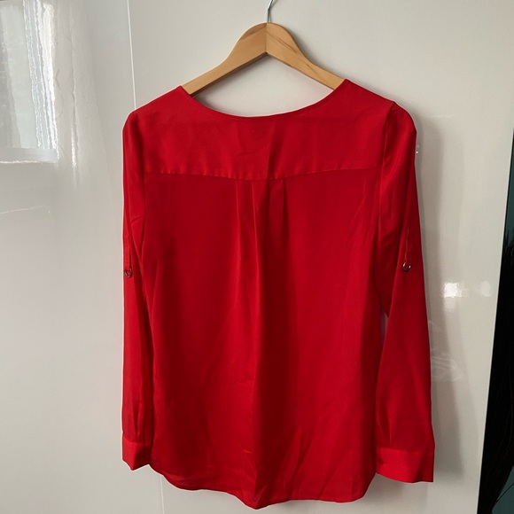 Anne Klein red blouse size S - Picture 3 of 12